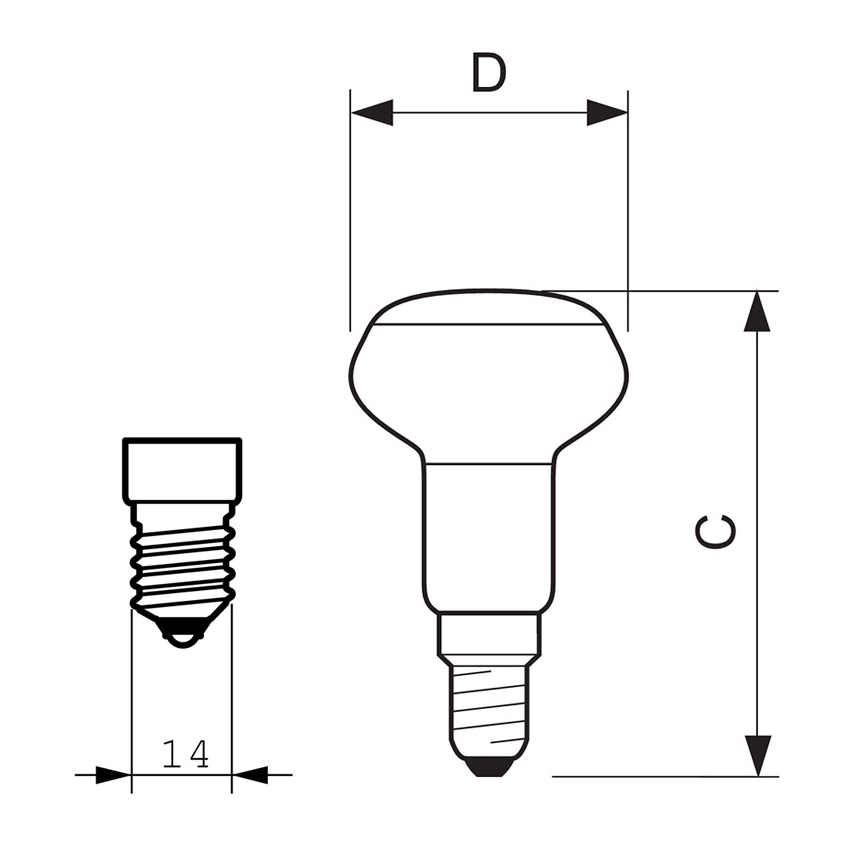 Reflektorová žárovka NR50 E14/40W/230V - Philips Massive 923338544203