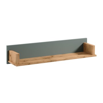 Regal MENTA 110x20x21 cm Eiche Wotan/Grün