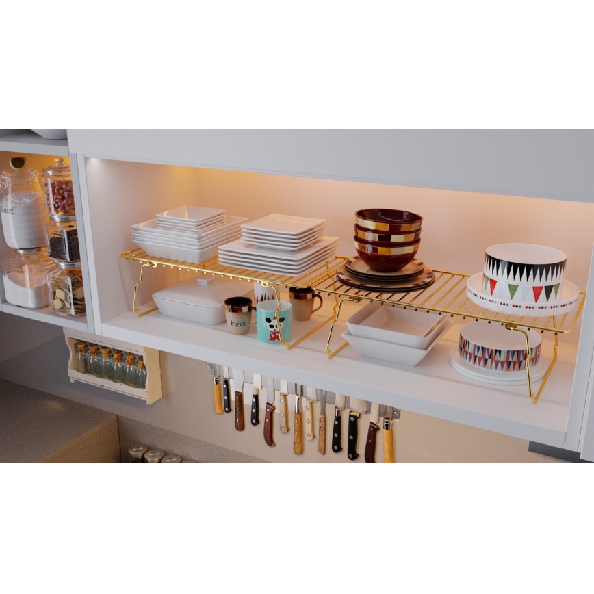 Regal-Organizer 42x19 cm golden