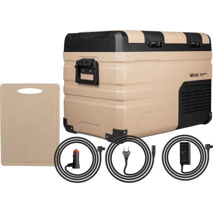 Reise-Kühlbox mit LCD-Anzeige 39 l 230V/12V/24V braun