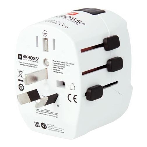 Reiseadapter PRO Light USB AC45PD - weltweit, UK+USA+AUS/CN USB A+C 45 W