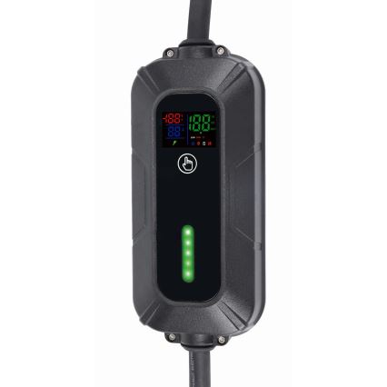 Reiseladestation für Elektroautos EV/PHEV AC Typ 2 16A/400V 22kW IP55 5m + Adapter 230V 3,7kW + Behälter