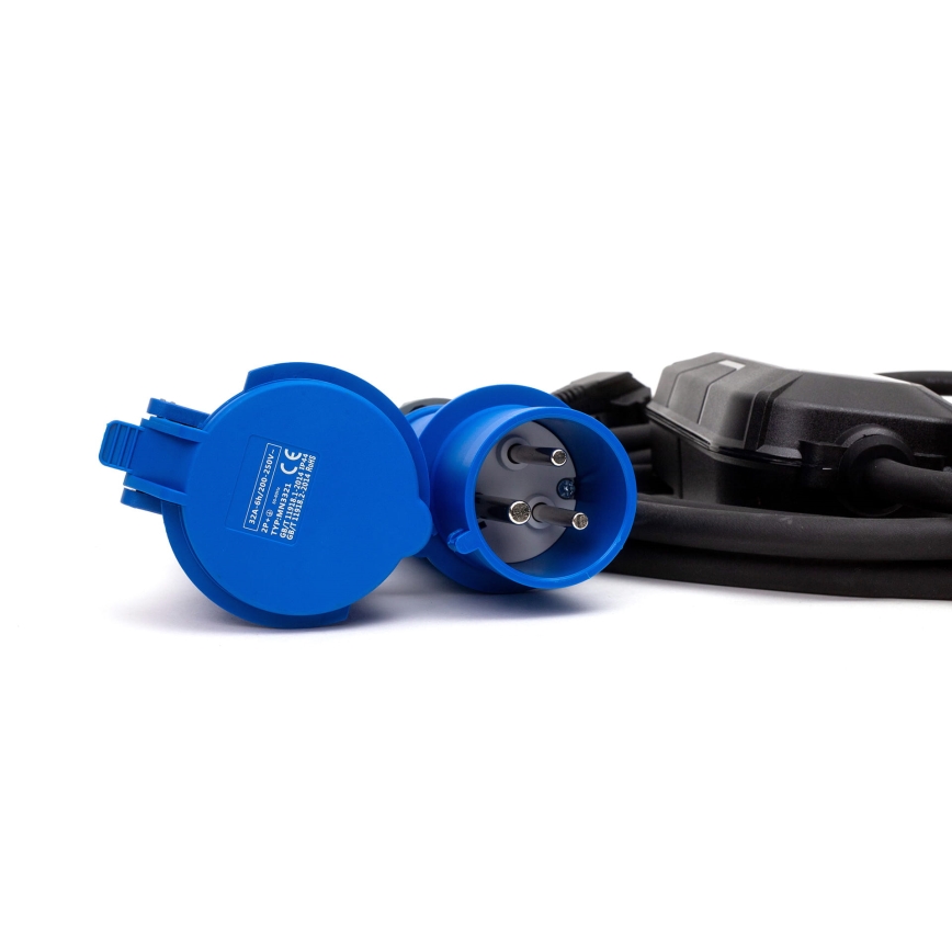 Reiseladestation für Elektroautos EV/PHEV AC Typ 2 32A/230V 7,4kW IP55 5m + Adapter 230V 3,7kW + Tasche