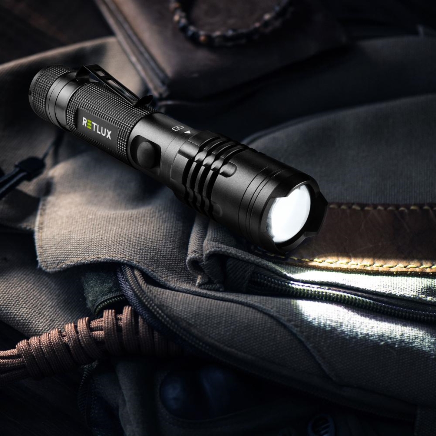 Aufladbare LED-Aluminium-Taschenlampe mit Powerbank-Funktion LED/2000 mAh 1000 lm IP22