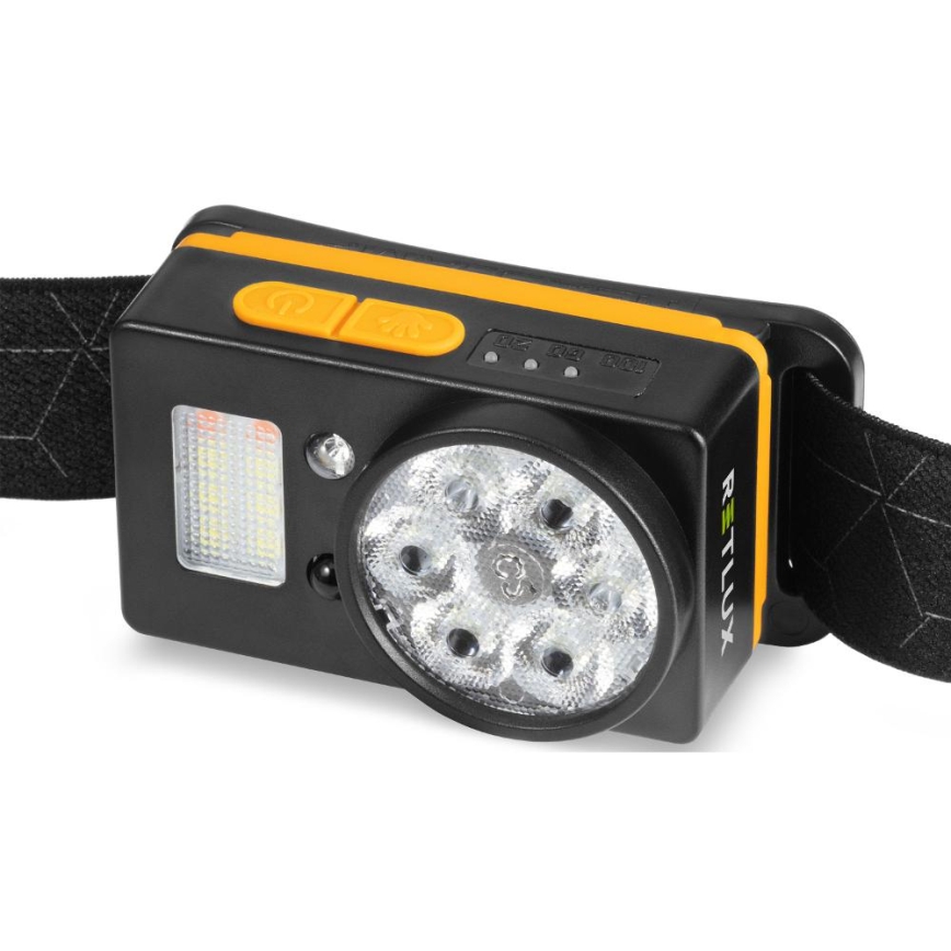 Wiederaufladbare LED-Stirnlampe mit Sensor und Powerbank-Funktion LED/1200 mAh IP44 schwarz