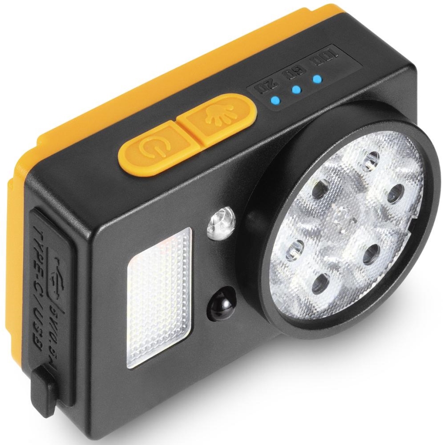 Wiederaufladbare LED-Stirnlampe mit Sensor und Powerbank-Funktion LED/1200 mAh IP44 schwarz