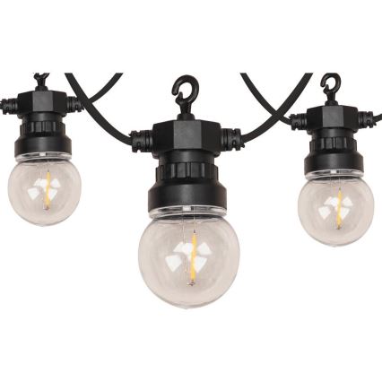 Dekorative LED-Outdoor-Lichterkette GARLAND G45 10xE27/230V 8m IP44 warmweiβ