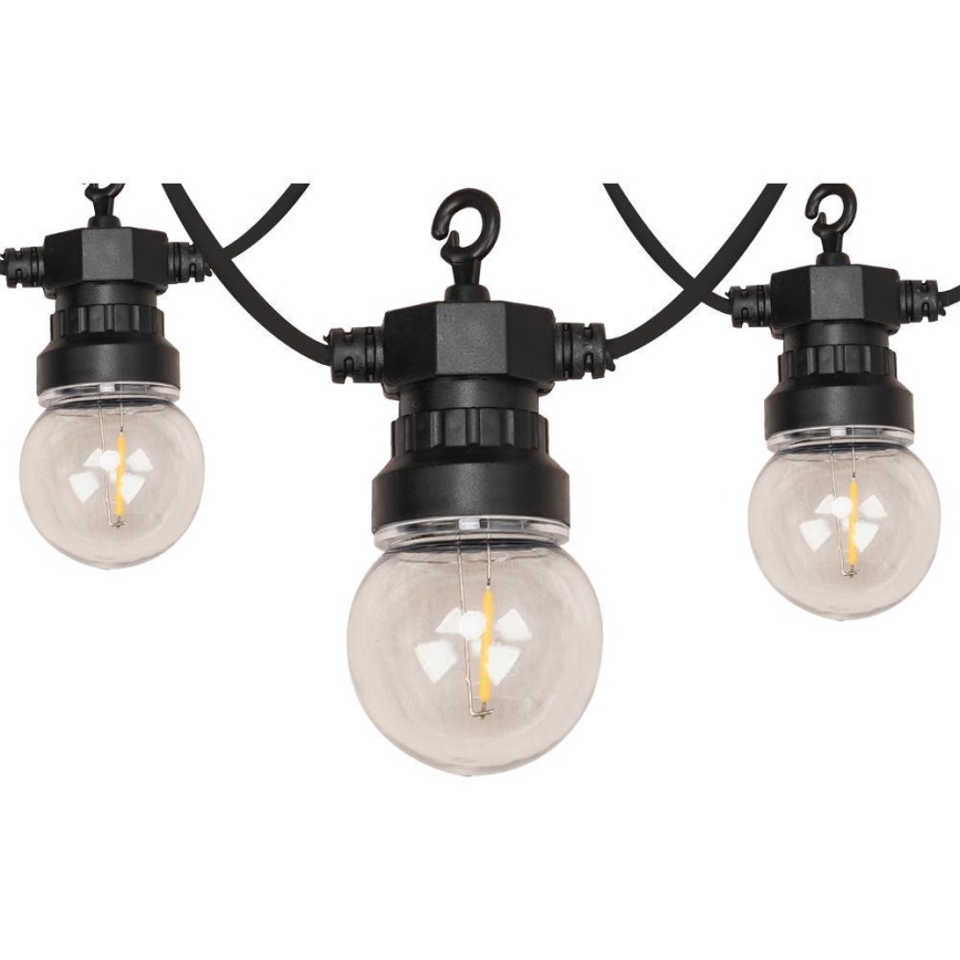 Dekorative LED-Outdoor-Lichterkette GARLAND G45 10xE27/230V 8m IP44 warmweiβ