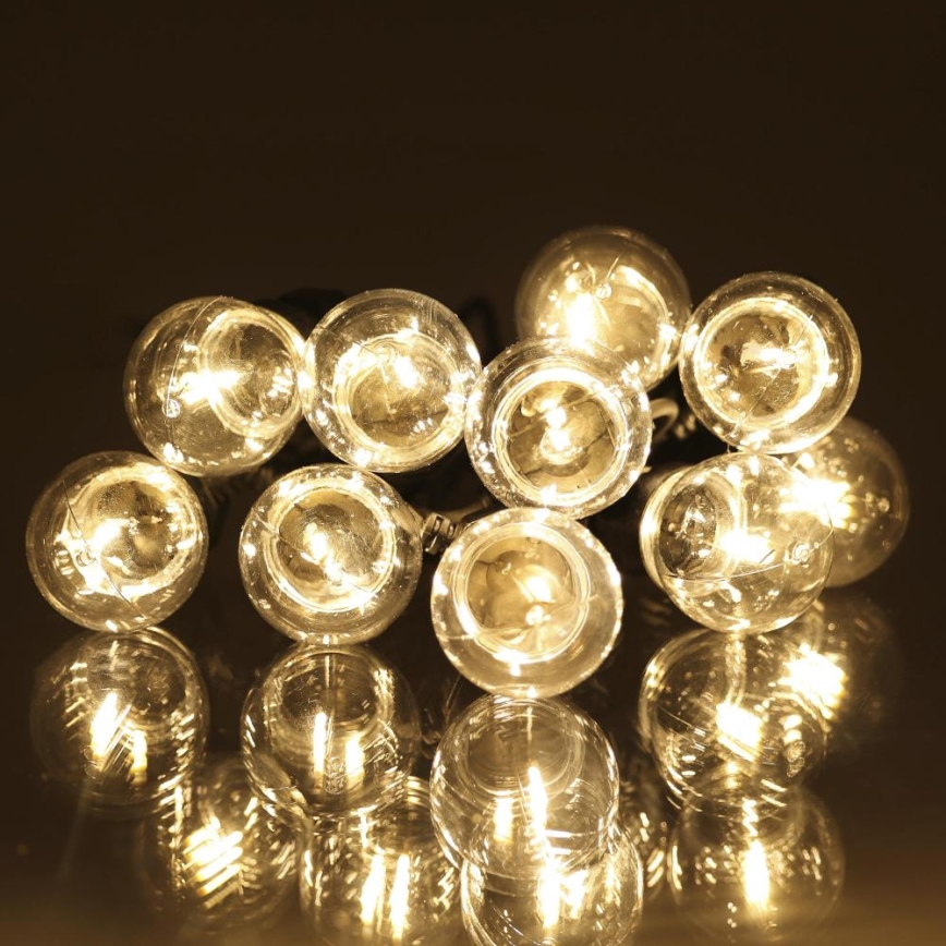 Dekorative LED-Outdoor-Lichterkette GARLAND G45 10xE27/230V 8m IP44 warmweiβ