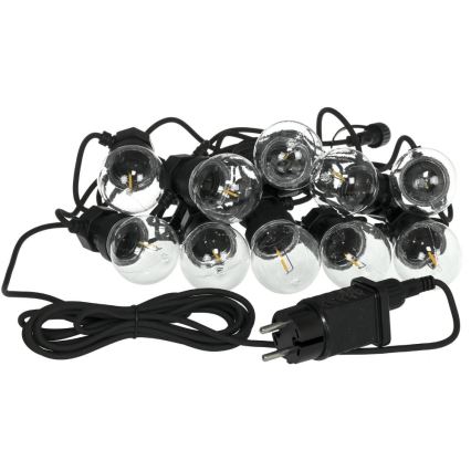 Dekorative LED-Outdoor-Lichterkette GARLAND G45 10xE27/230V 8m IP44 warmweiβ