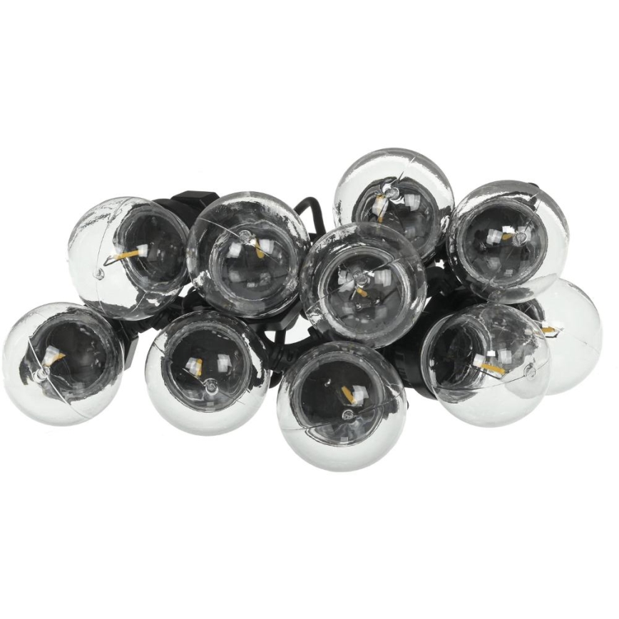 Dekorative LED-Outdoor-Lichterkette GARLAND G45 10xE27/230V 8m IP44 warmweiβ