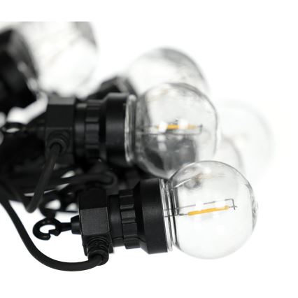 Dekorative LED-Outdoor-Lichterkette GARLAND G45 10xE27/230V 8m IP44 warmweiβ