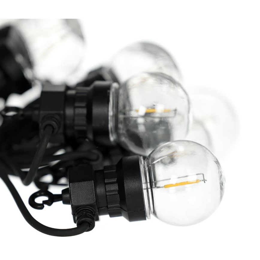 Dekorative LED-Outdoor-Lichterkette GARLAND G45 10xE27/230V 8m IP44 warmweiβ