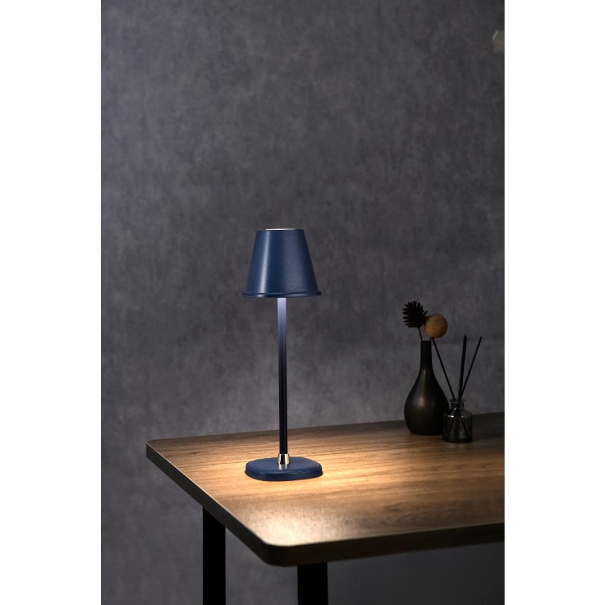 Dimm- und aufladbare LED-Tischleuchte LED/3W/1800 mAh dunkelblau