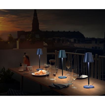 Dimm- und aufladbare LED-Tischleuchte LED/3W/1800 mAh dunkelblau