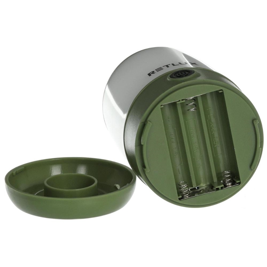 Dimm- und tragbare LED-Leuchte LED/3W/3xAAA grün