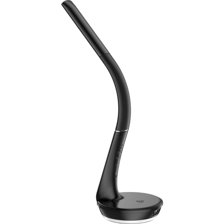 Dimmbare LED-Tischleuchte mit kabelloser Qi-Aufladung 5W und Anzeige LED/6W/230V/1xCR2032 3000/4000/6000K schwarz