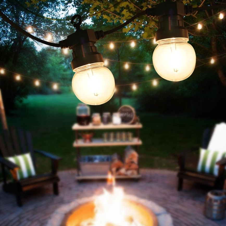 LED-Außen-Dekor-Lichterkette GIRLANDA G45 10xE27/230V 8m IP44 warmweiß