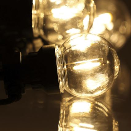 LED-Außen-Dekor-Lichterkette GIRLANDA G45 10xE27/230V 8m IP44 warmweiß