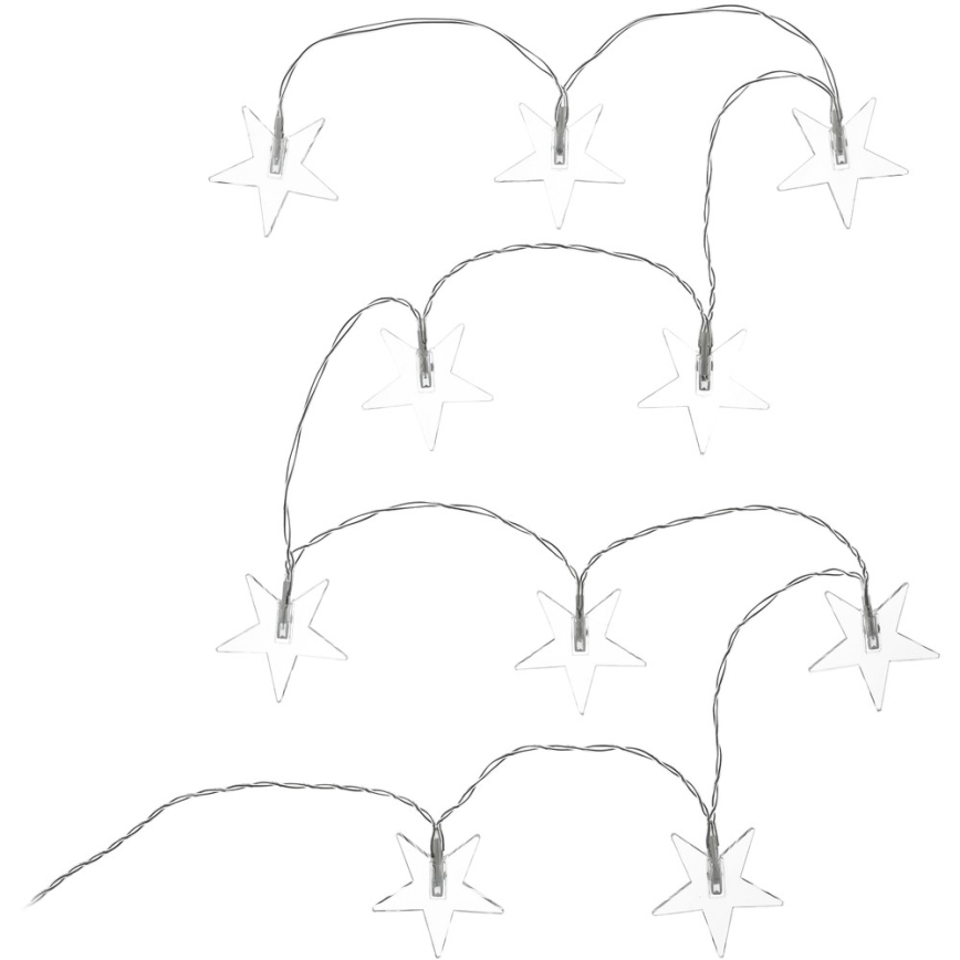 LED-Lichterkette 10xLED/2xAA 1,8m kaltweiß