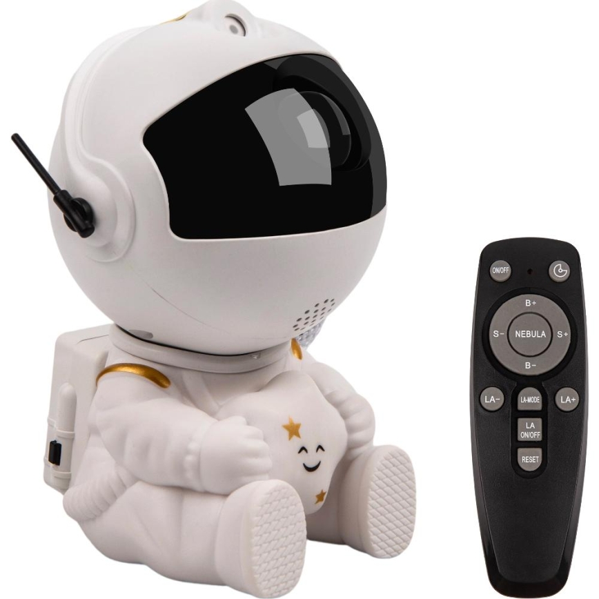 LED Kinderprojektor 230V Astronaut 12,5 cm + Fernbedienung