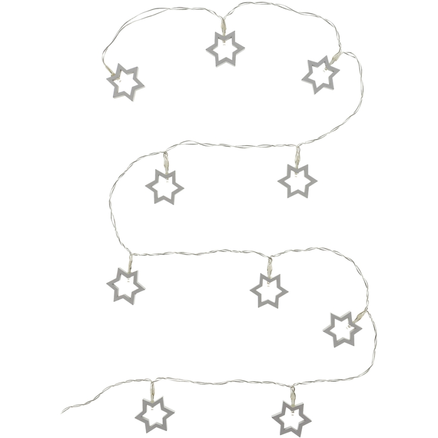 LED-Deko-Lichterkette 10xLED/2xAA 1,8m warmweiß