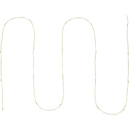 LED-Lichterkette, 20 LEDs, 2x AA, 2,3 m, warmweiß