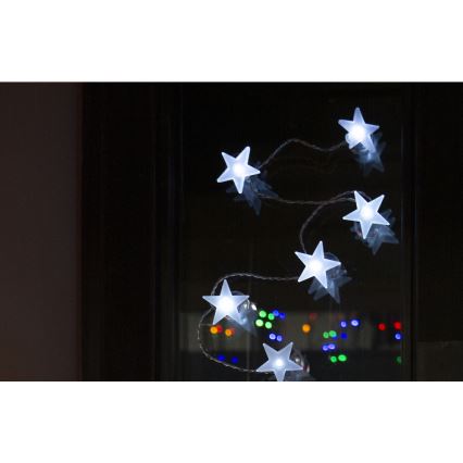 LED-Lichterkette mit Saugnäpfen 10×LED/2×AA 1,8 m kaltweiß