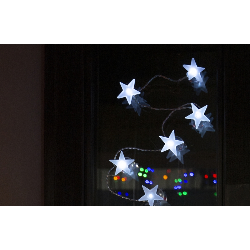 LED-Lichterkette mit Saugnäpfen 10×LED/2×AA 1,8 m kaltweiß