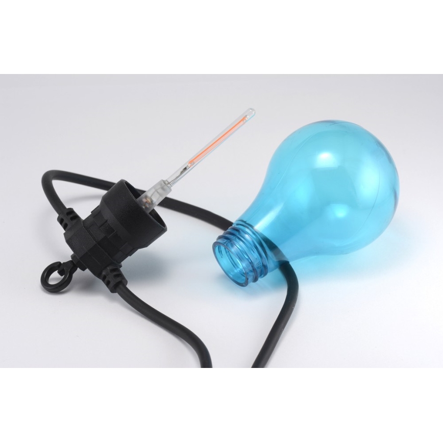 LED Outdoor Deko-Kette 10xA60 7,5m IP44 multicolor