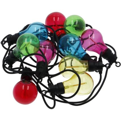 LED Outdoor Deko-Kette 10xA60 7,5m IP44 multicolor