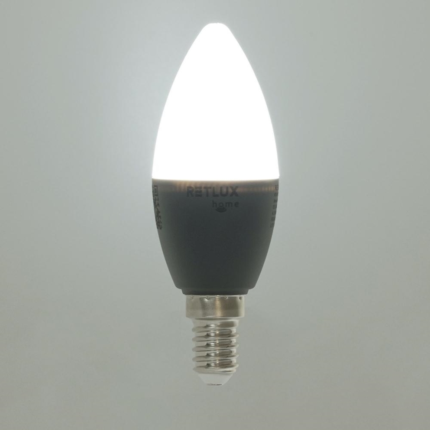 LED RGBW dimmbare Lampe C37 E14/4,5W/230V 2700-6500K Wi-Fi Tuya