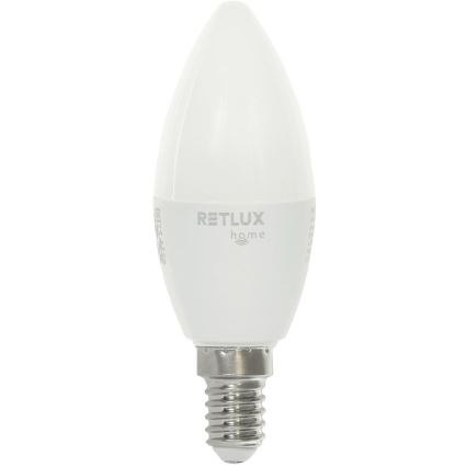 LED RGBW dimmbare Lampe C37 E14/4,5W/230V 2700-6500K Wi-Fi Tuya