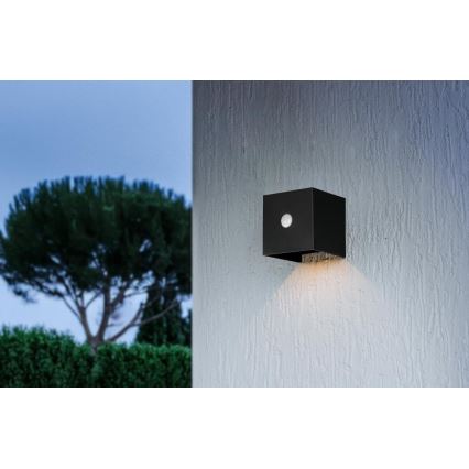 Retlux - LED-Solar-Wandleuchte mit Sensor LED/1W/3,7V 1200 mAh IP44 schwarz