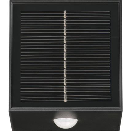 Retlux - LED-Solar-Wandleuchte mit Sensor LED/1W/3,7V 1200 mAh IP44 schwarz
