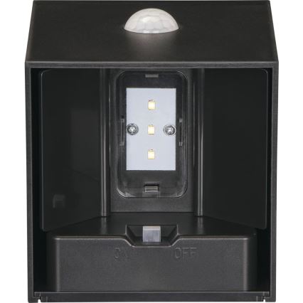 Retlux - LED-Solar-Wandleuchte mit Sensor LED/1W/3,7V 1200 mAh IP44 schwarz