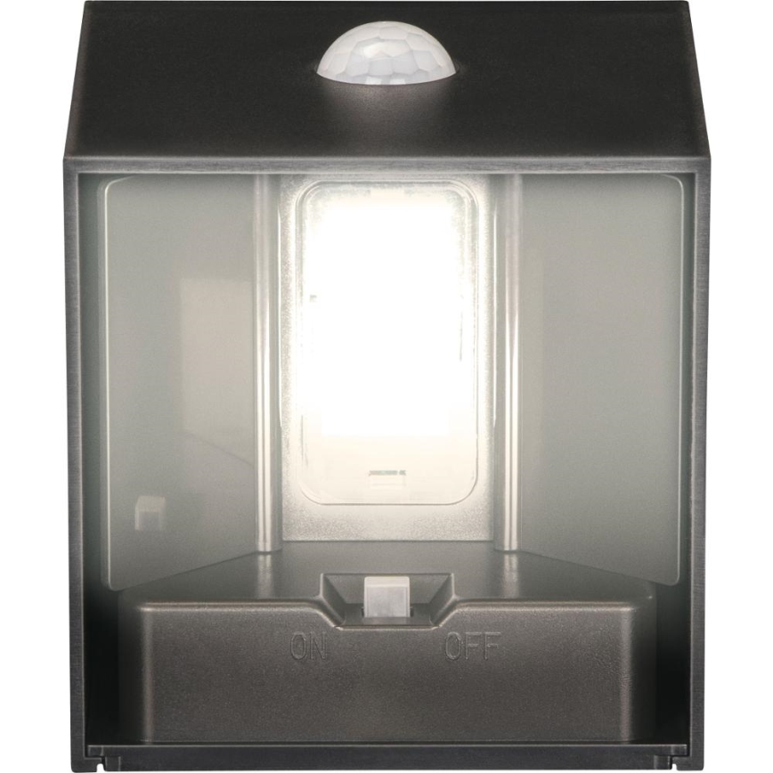 Retlux - LED-Solar-Wandleuchte mit Sensor LED/1W/3,7V 1200 mAh IP44 schwarz