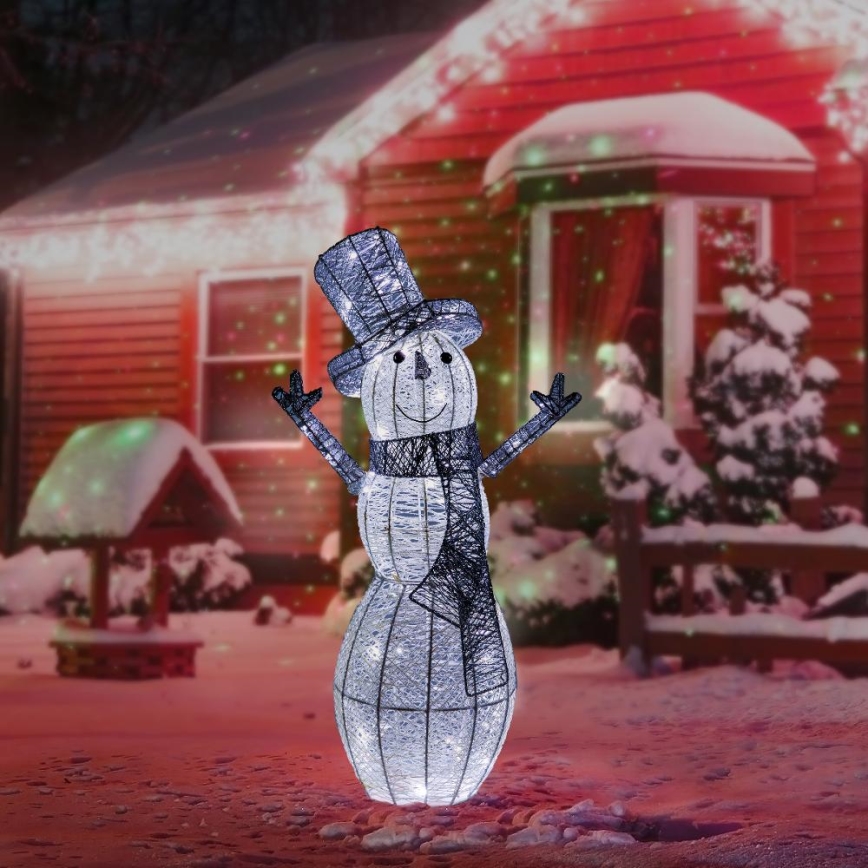 LED-Weihnachtsdekoration für den Außenbereich LED/3,6W/230V/kaltweiß 75 cm IP44 Schneemann