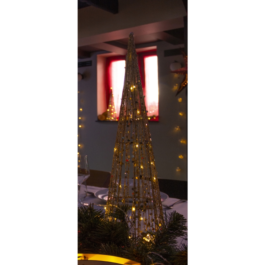 LED Weihnachtsdekoration LED/2xAA 40 cm Kegel