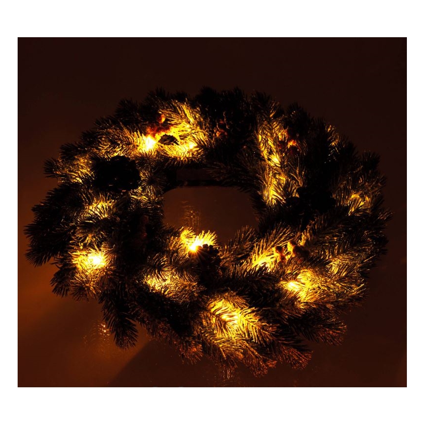 LED Weihnachtskranz LED/2xAA pr. 40 cm