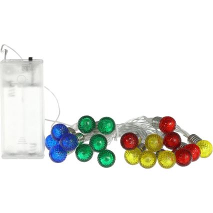 LED Weihnachtslichterkette 20xLED/2xAA/warmweiß 1,8m Birnen