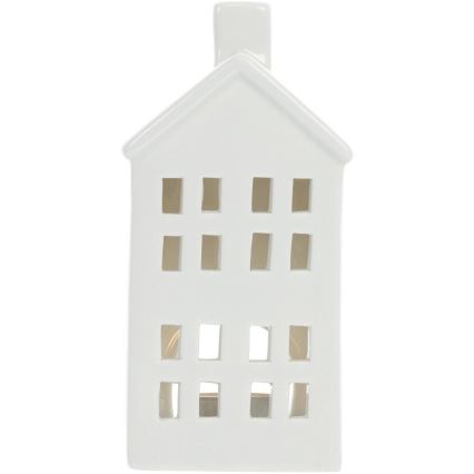 Porzellan-Kerzenhaus 20,8 cm weiß