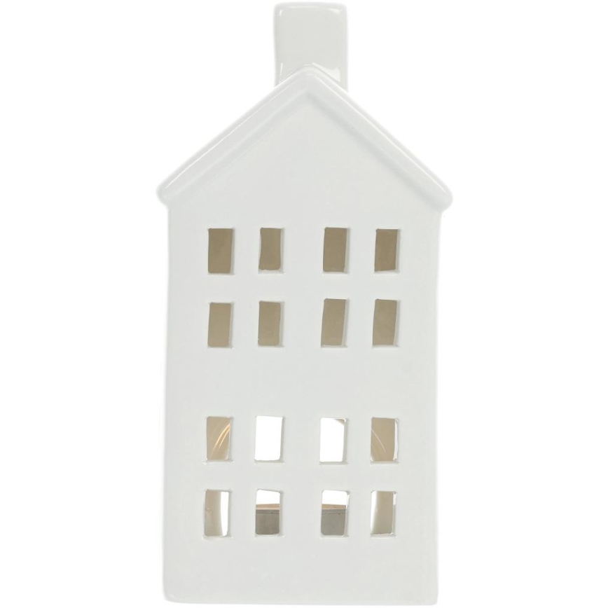 Porzellan-Kerzenhaus 20,8 cm weiß