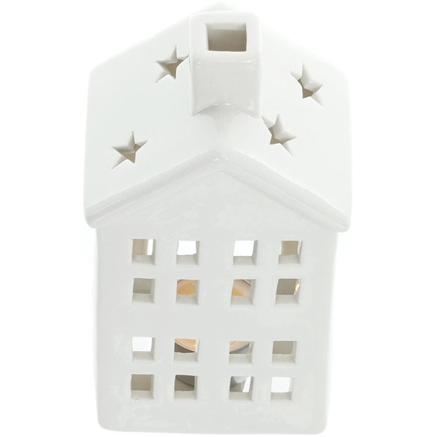 Porzellan-Kerzenhaus 20,8 cm weiß