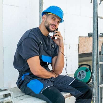 Retlux - Verlängerungskabel auf Kabeltrommel, 3-fach, Typ E, 10 m, grün/schwarz