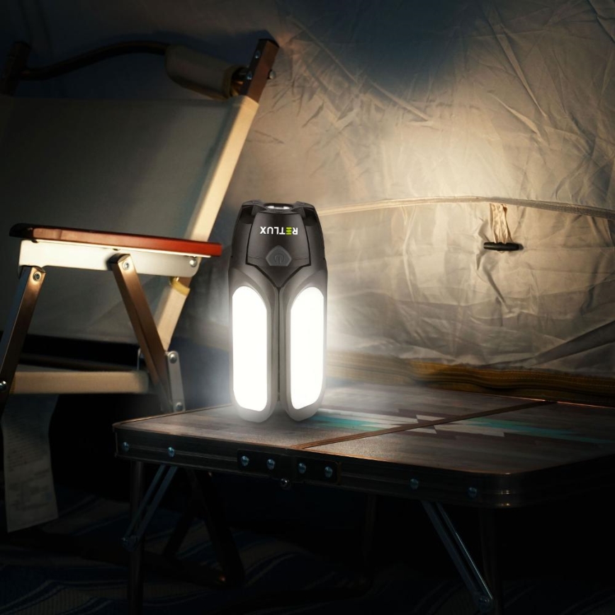 Wiederaufladbare LED-Camping-Laterne mit Solarpanel LED/3W/1600 mAh IPX4