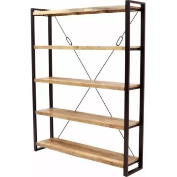 Retro Bücherregal 200x160 cm Massivholz/Mango