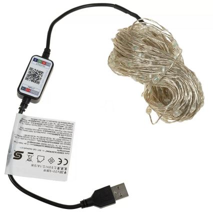 RGB-LED-Lichterkette, dimmbar — 100 LEDs / 29 Funktionen, 10,4 m