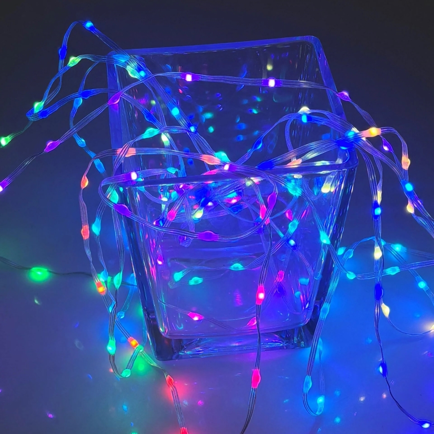 RGB-LED-Lichterkette LED/10W/5V 10 m USB + Fernbedienung