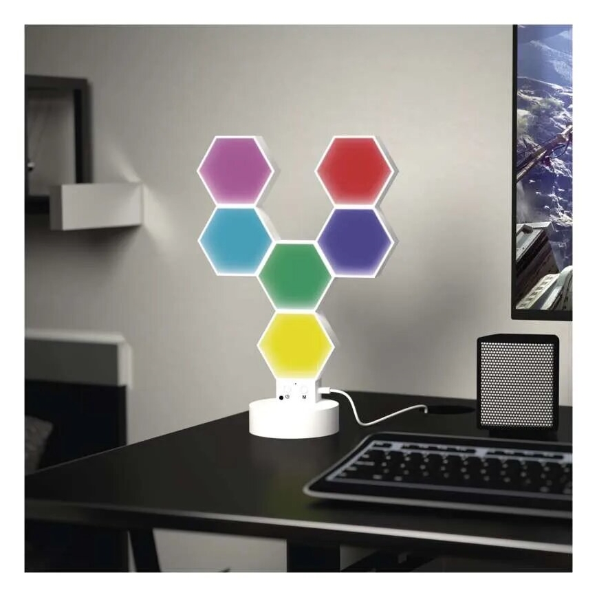 RGBIC Dimmbare Tischleuchte GoSmart LED/5,5W/230V Wi-Fi Tuya